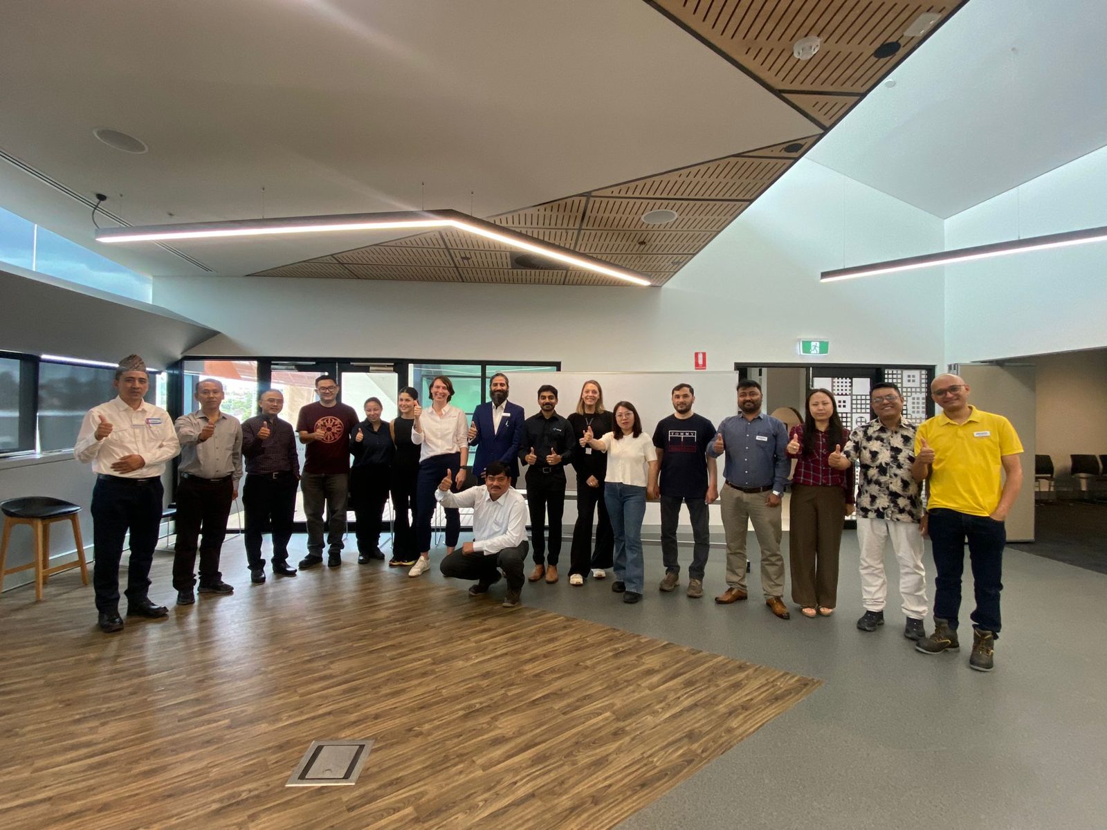 The iottag team gathered in the office