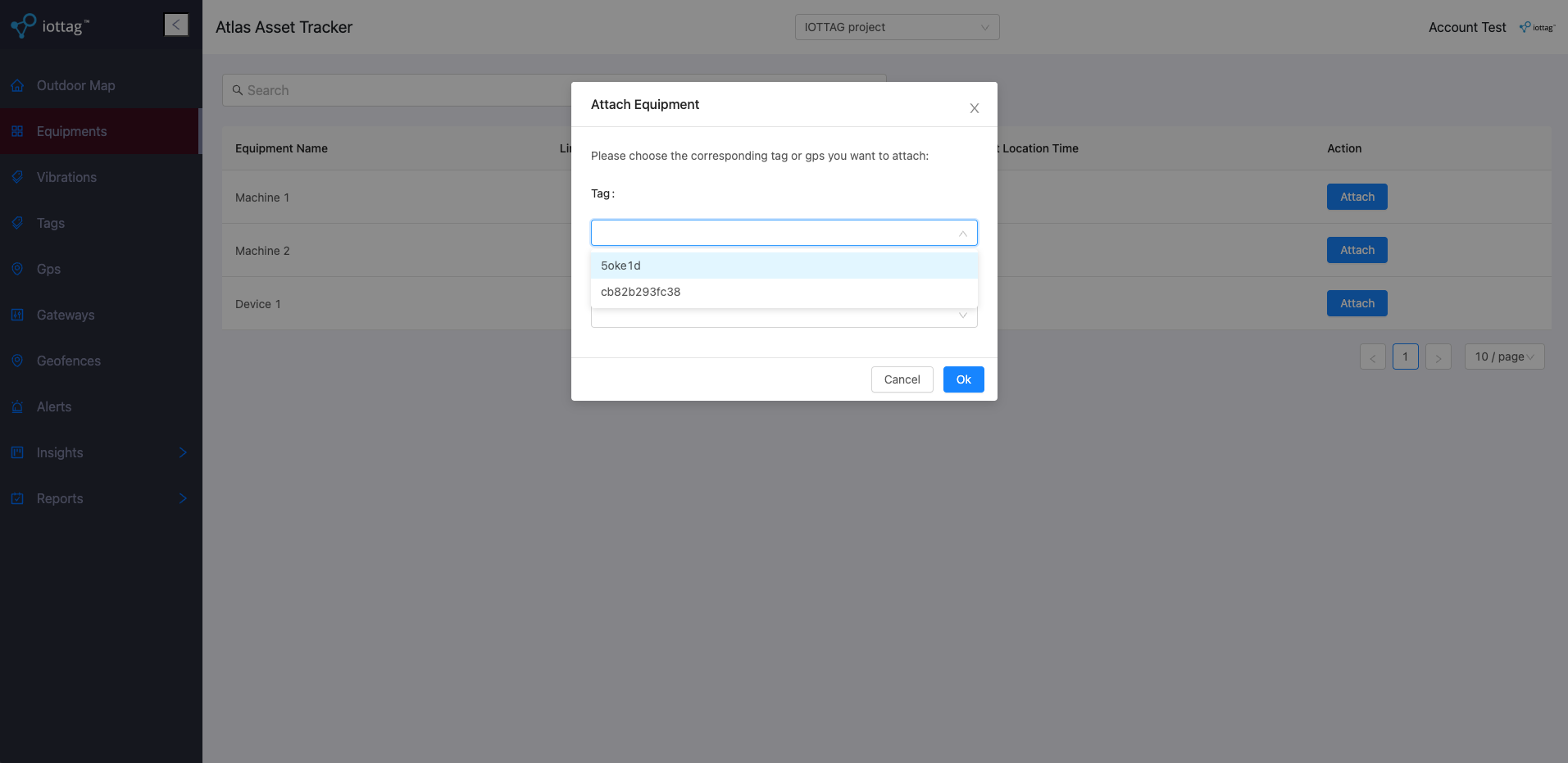Attaching an Atlas tag to Autodesk equipment