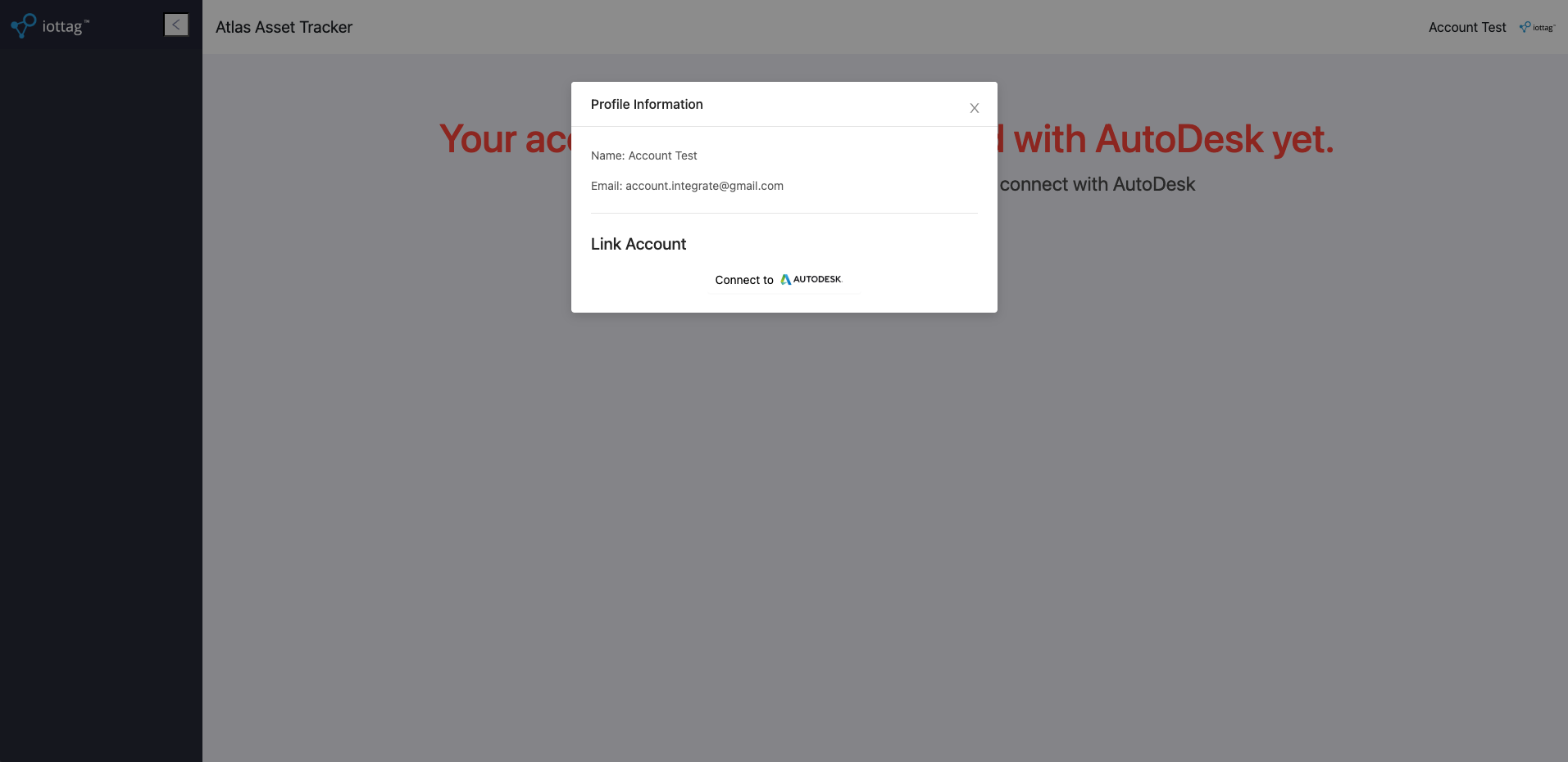 Linking an Autodesk account to the Atlas platform