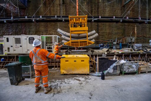 Production equipment operating in an underground excavation