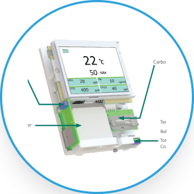 Zoomed view of an environmental monitoring station on the site map